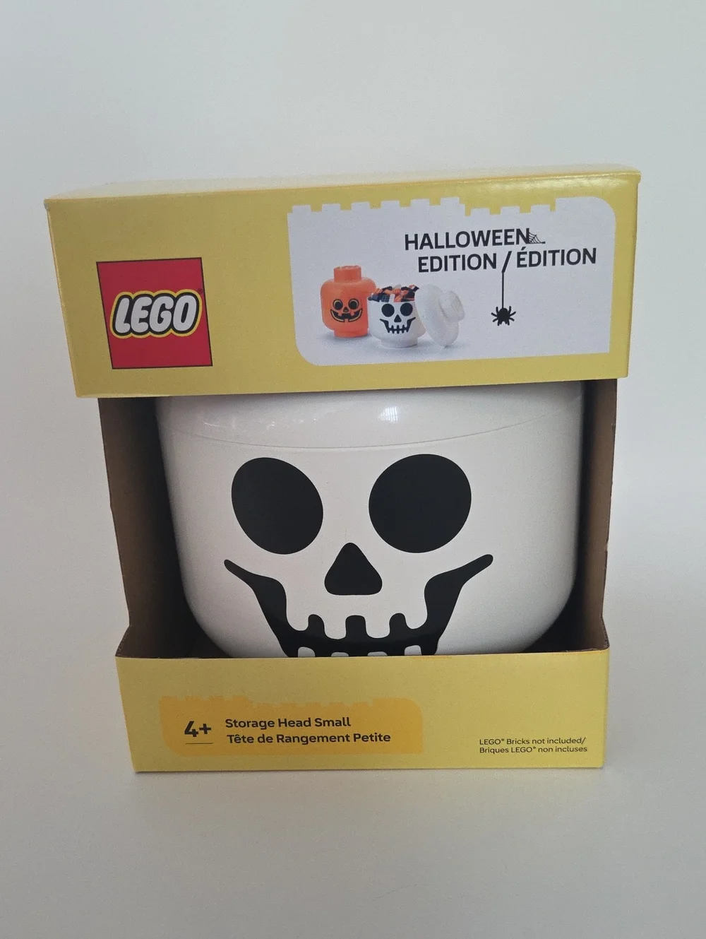 Lego White Skull Halloween Storage Head